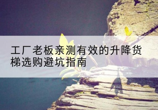 兴国升降货梯怎么选-工厂老板亲测有效的升降货梯选购避坑指南